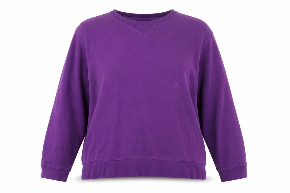 Front view of Classics Elements Women Purple Cotton Blend Pullover Sweatshirt XL