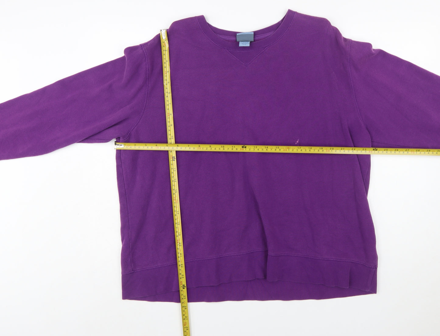 Classic Elements Women Purple Cotton Blend Pullover Sweatshirt XL