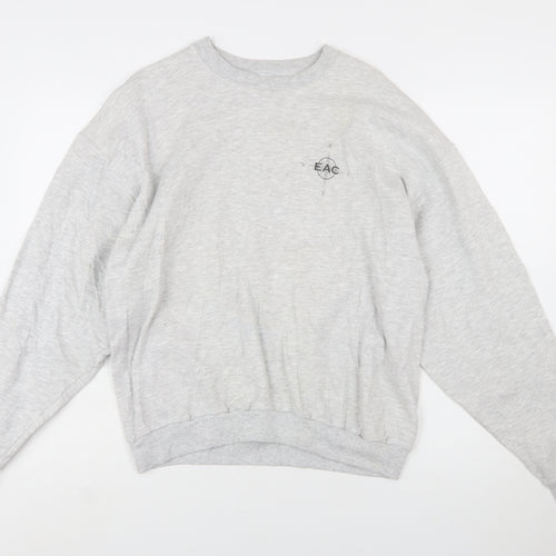 Jerzees Women’s Grey Crew Neck Pullover Sweatshirt Size L