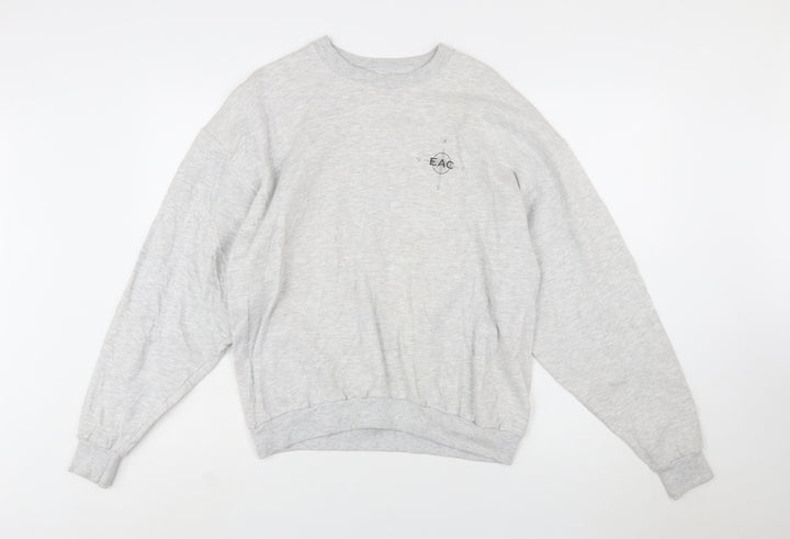 Jerzees Women’s Grey Crew Neck Pullover Sweatshirt Size L