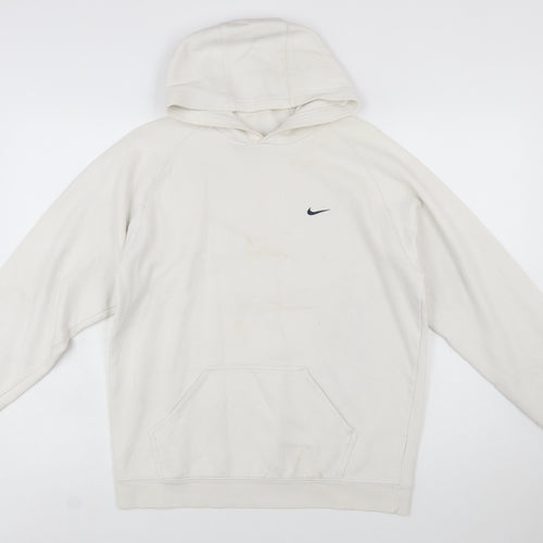 Nike Boys Ivory Pullover Hoodie XL Cotton Blend Casual Sportswear