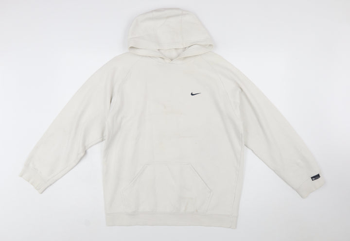 Nike Boys Ivory Pullover Hoodie XL Cotton Blend Casual Sportswear