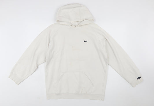 Nike Boys Ivory Pullover Hoodie XL Cotton Blend Casual Sportswear