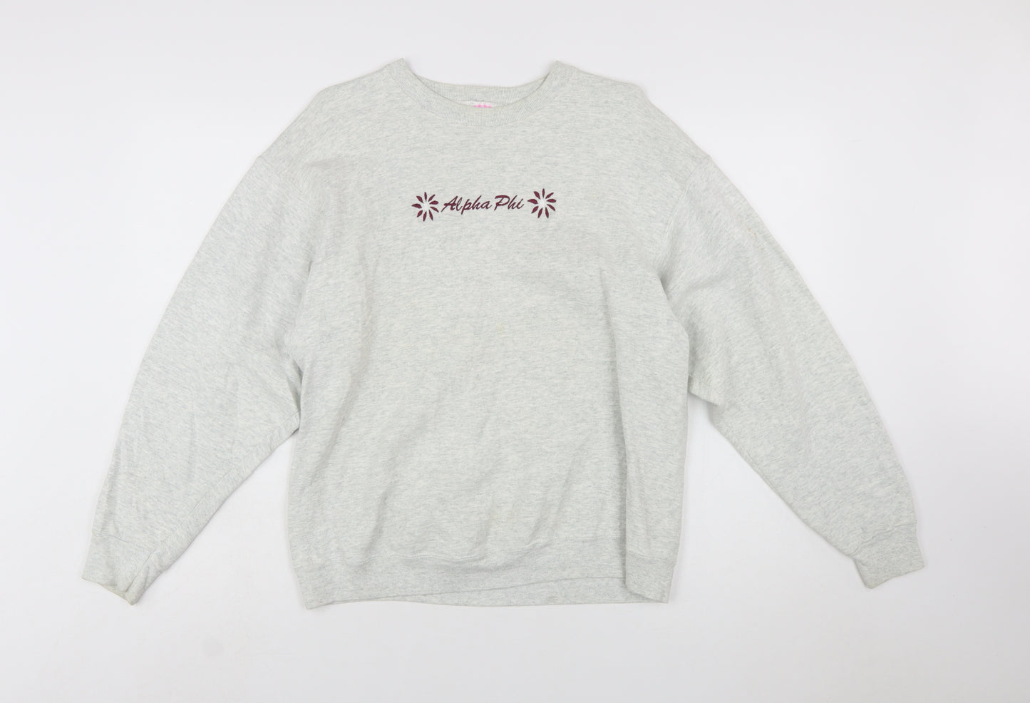 Fruit of the Loom Women's Grey Alpha Phi Pullover Sweatshirt Size L