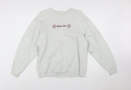 Fruit of the Loom Women's Grey Alpha Phi Pullover Sweatshirt Size L