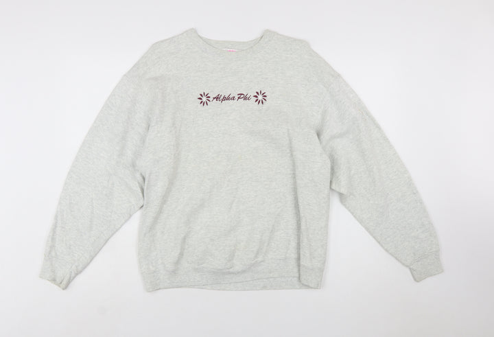 Fruit of the Loom Women's Grey Alpha Phi Pullover Sweatshirt Size L