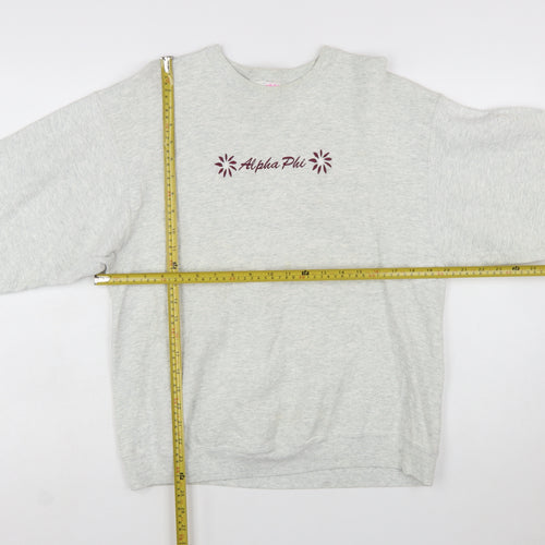 Fruit of the Loom Women's Grey Alpha Phi Pullover Sweatshirt Size L