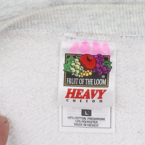 Fruit of the Loom Women's Grey Alpha Phi Pullover Sweatshirt Size L