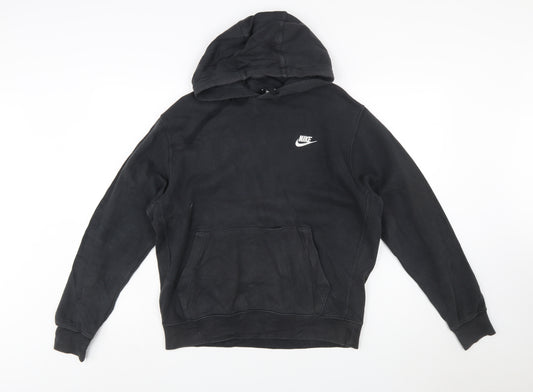 Nike Men's Black Pullover Hoodie M Regular Fit Fleece Sportswear