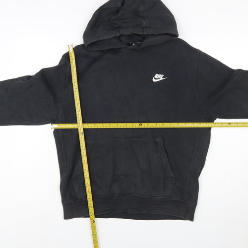 Nike Men's Black Pullover Hoodie M Regular Fit Fleece Sportswear