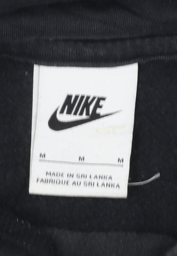 Nike Men's Black Pullover Hoodie M Regular Fit Fleece Sportswear