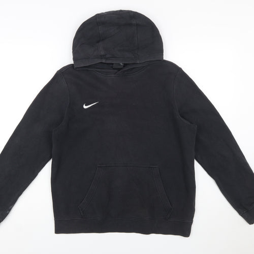 Nike Boys Black XL Pullover Hoodie – Classic Relaxed Fleece Sweatshirt