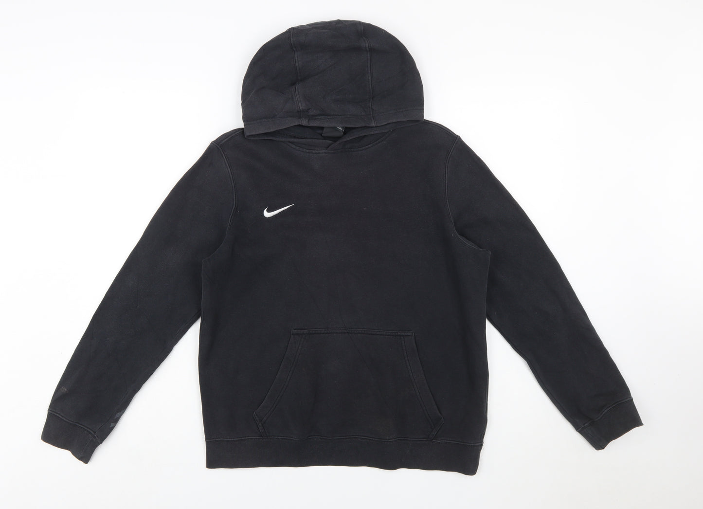 Nike Boys Black XL Pullover Hoodie – Classic Relaxed Fleece Sweatshirt