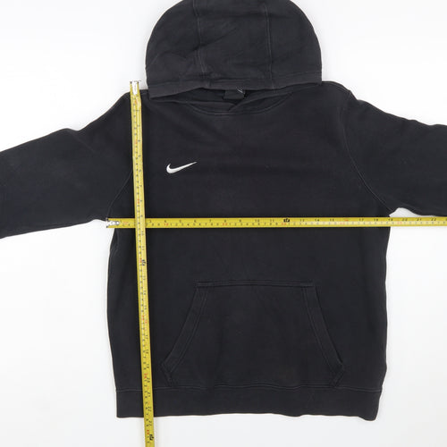 Nike Boys Black XL Pullover Hoodie – Classic Relaxed Fleece Sweatshirt