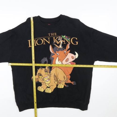 Pull & Bear Women Black The Lion King Sweatshirt Size 12 Cotton