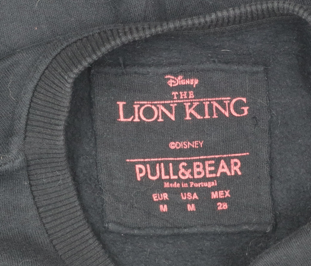 Pull & Bear Women Black The Lion King Sweatshirt Size 12 Cotton
