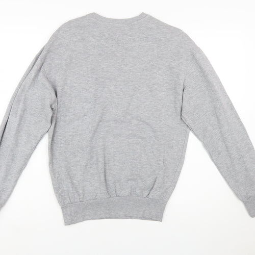H&M Divided Women's Grey NYC Sweatshirt XS Cotton Blend Casual