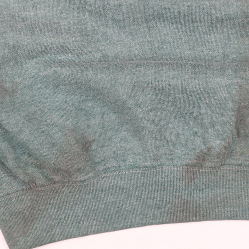 Lee Cooper Men's Green Crew Neck Pullover Sweatshirt L