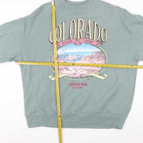 Primark Women’s Green Colorado Graphic Pullover Sweatshirt Size S 10-12