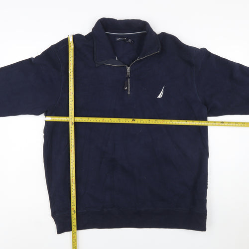 Nautica Men's Blue 1/2 Zip Fleece Sweatshirt Size L