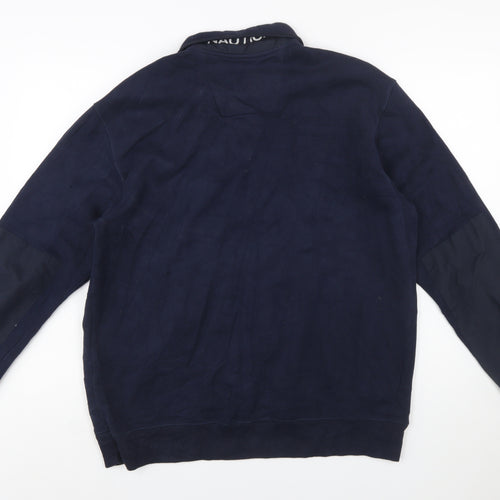 Nautica Men's Blue 1/2 Zip Fleece Sweatshirt Size L