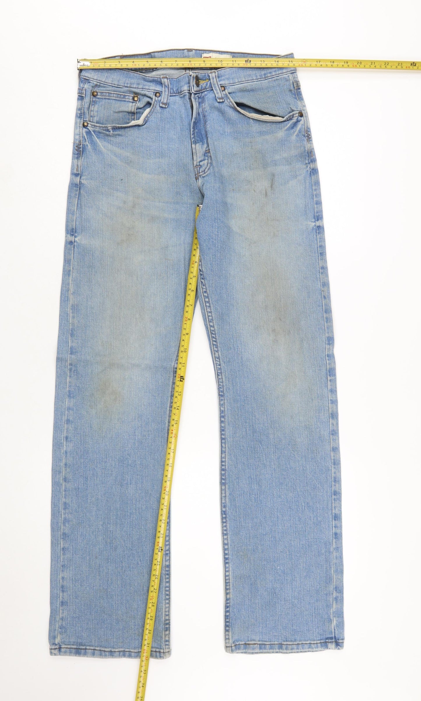 Wrangler Men's Blue Straight Leg Jeans 30x32 Classic Denim