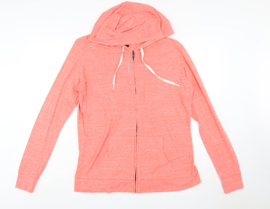 Reebok Womens Coral Full Zip Hoodie XL Cotton Blend Lightweight