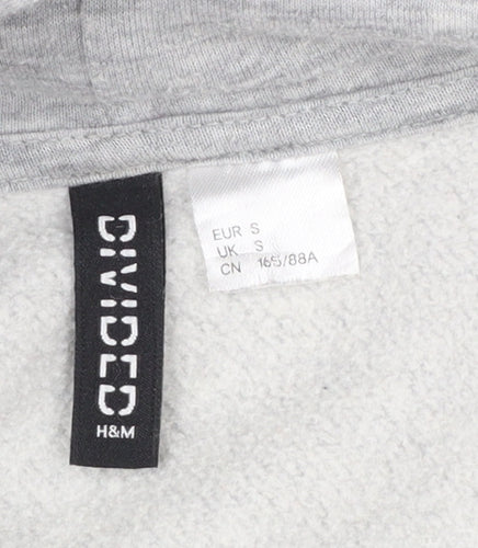 H&M Divided NASA Grey Hoodie Women's Small Cotton Blend