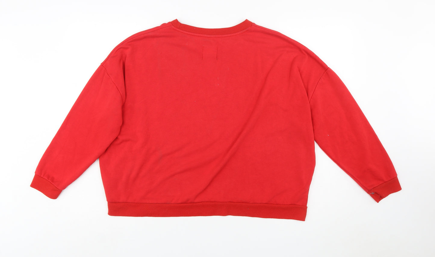 Disney Love to Lounge Womens Red Team Disney Sweatshirt L 14/16