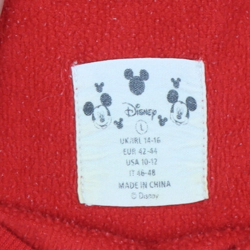 Disney Love to Lounge Womens Red Team Disney Sweatshirt L 14/16