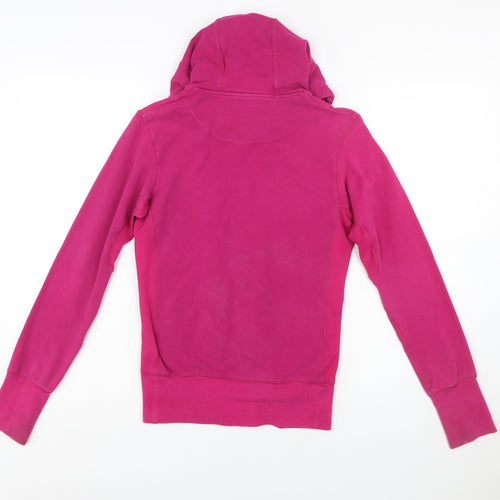 Nike Womens Pink Full Zip Hoodie Small Dri-Fit Cotton Blend