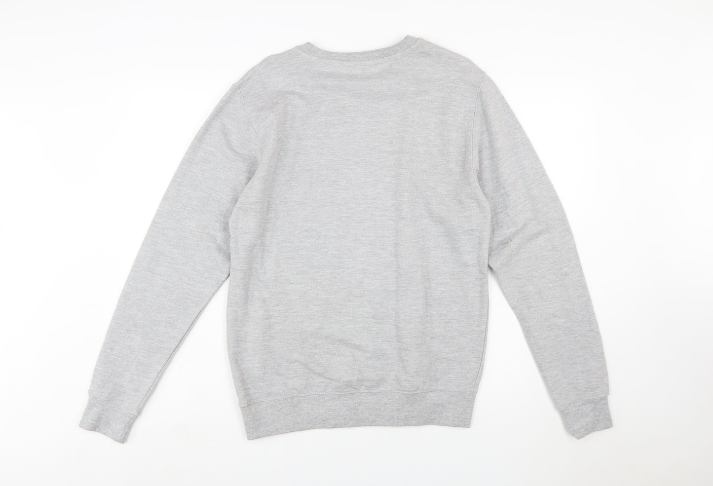 AWDis Men's Grey Graphic Pullover Sweatshirt Size S