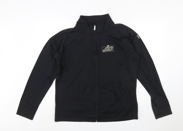 Under Armour Women Black XL Full Zip Sweatshirt Polyester All Seasons