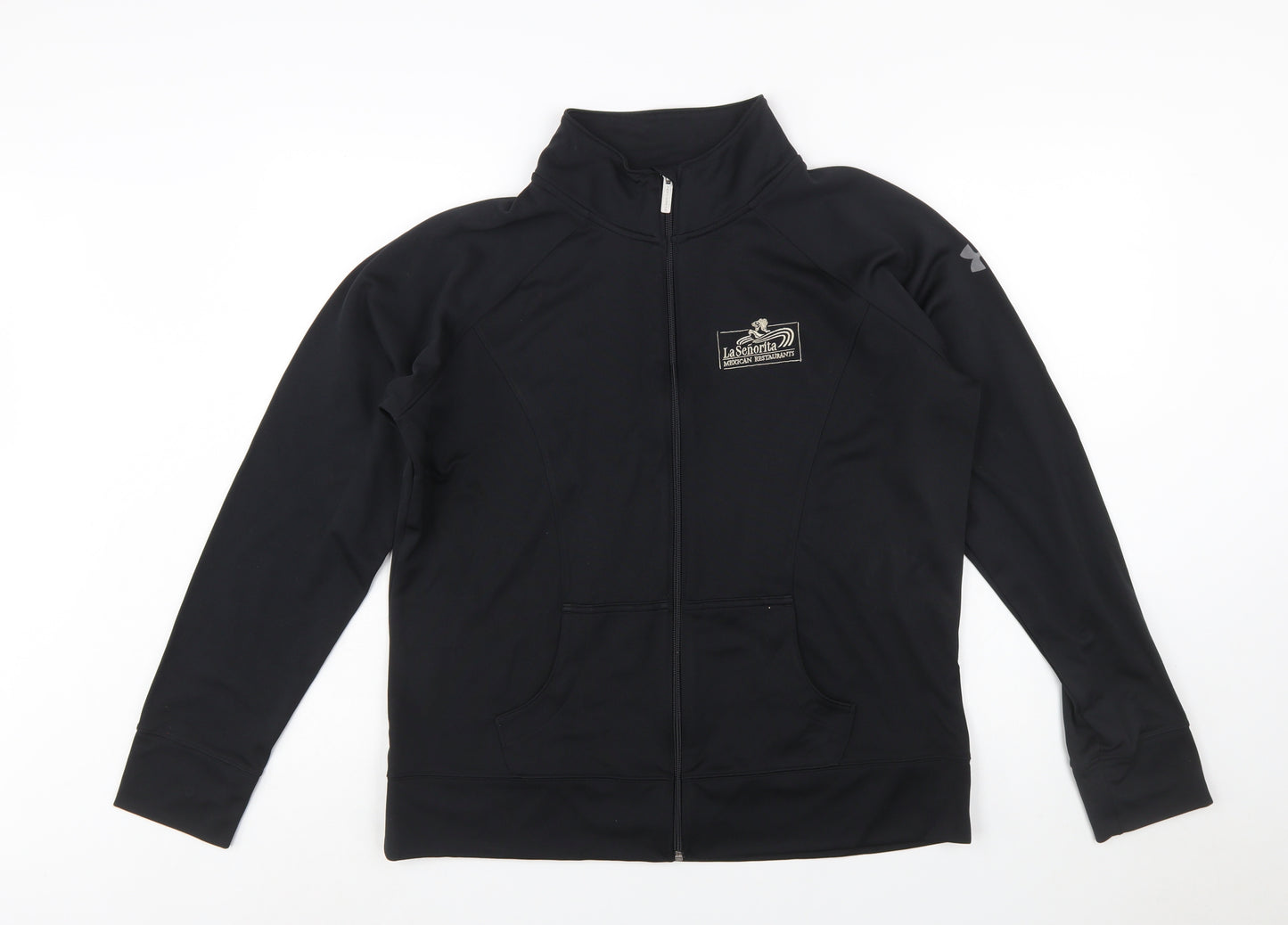 Under Armour Women Black XL Full Zip Sweatshirt Polyester All Seasons