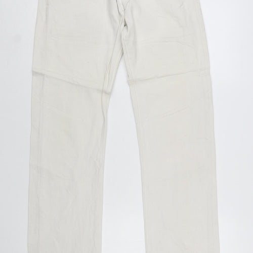 Levi's 501 Men's Ivory Straight Jeans 29x34 Cotton Denim