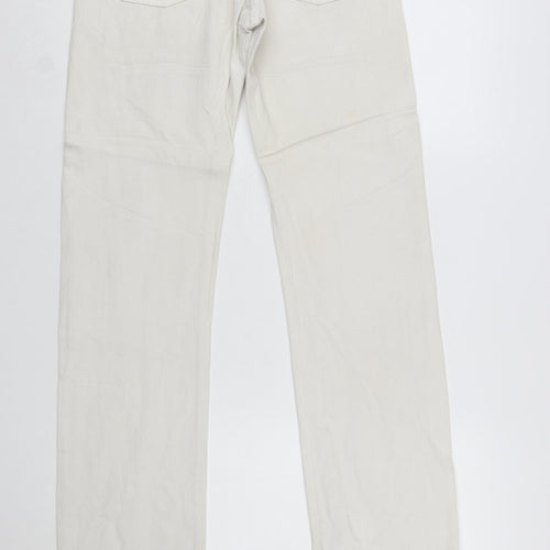 Levi's 501 Men's Ivory Straight Jeans 29x34 Cotton Denim