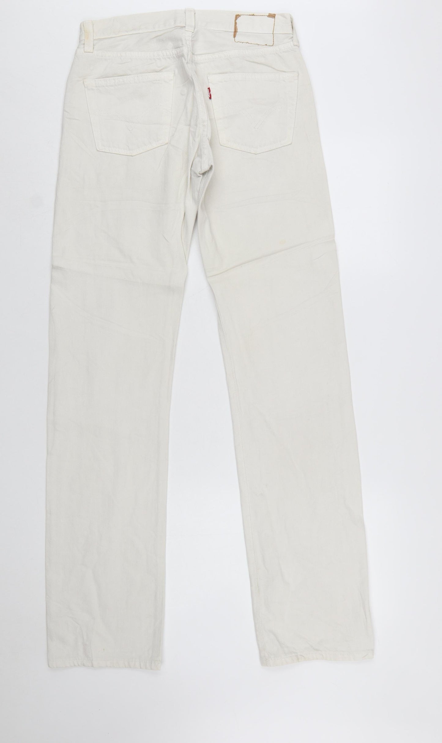 Levi's 501 Men's Ivory Straight Jeans 29x34 Cotton Denim
