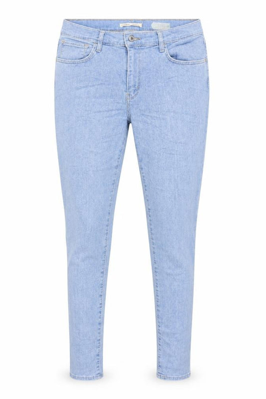 Front view of Levi Strauss women’s blue high rise skinny jeans, size UK 31