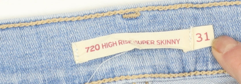 Levi Strauss Womens Blue High Rise Skinny Jeans Size 31
