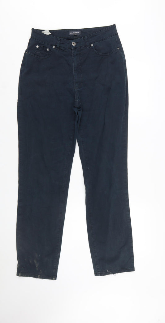 Marc O'Polo Women's Blue Chino Trousers Size 14 Straight Leg