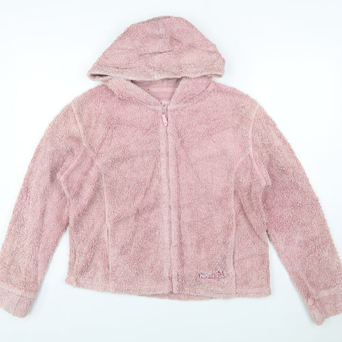 Weird Fish Womens Pink Full Zip Hoodie Size M 100% Cotton Fleece Jacket