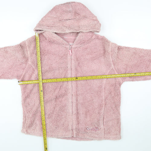 Weird Fish Womens Pink Full Zip Hoodie Size M 100% Cotton Fleece Jacket