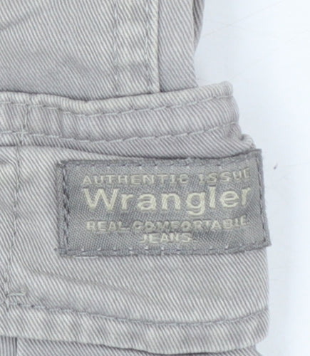 Wrangler Mens Grey Cargo Shorts 38 Regular Cotton Canvas Workwear