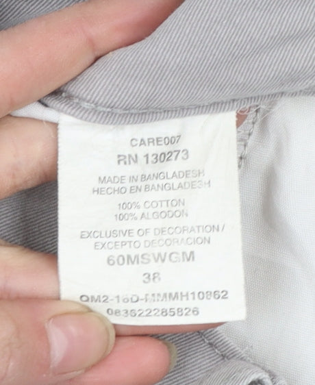 Wrangler Mens Grey Cargo Shorts 38 Regular Cotton Canvas Workwear