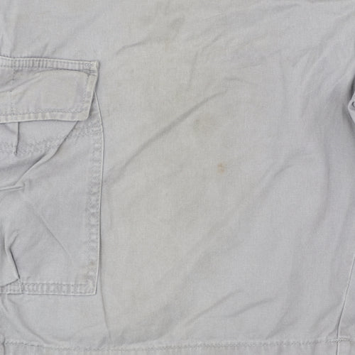 Wrangler Mens Grey Cargo Shorts 38 Regular Cotton Canvas Workwear