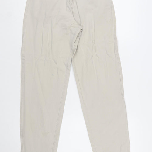 Lee Casuals Women's Beige Chino Trousers Size 4 Cotton Straight Leg