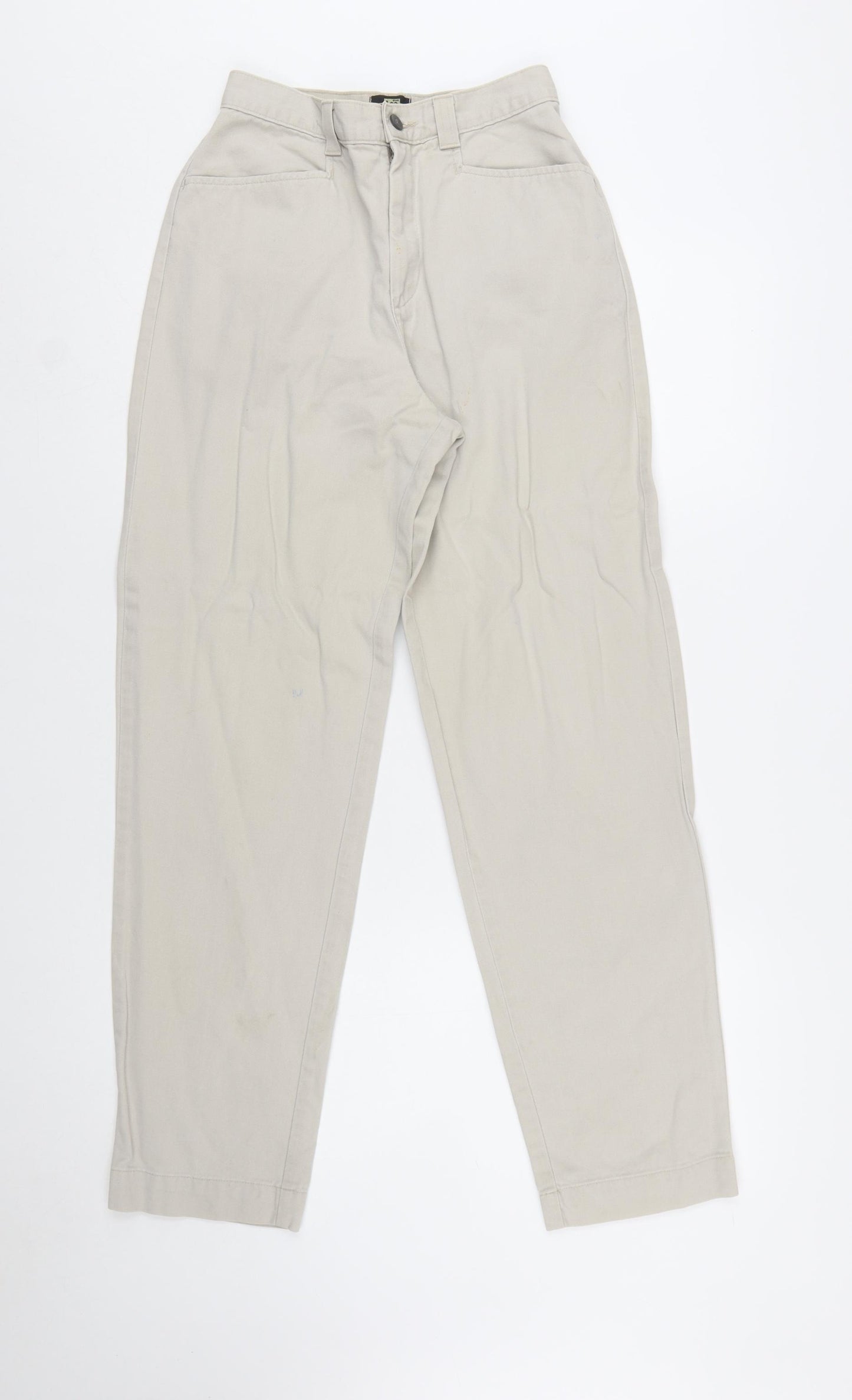 Lee Casuals Women's Beige Chino Trousers Size 4 Cotton Straight Leg