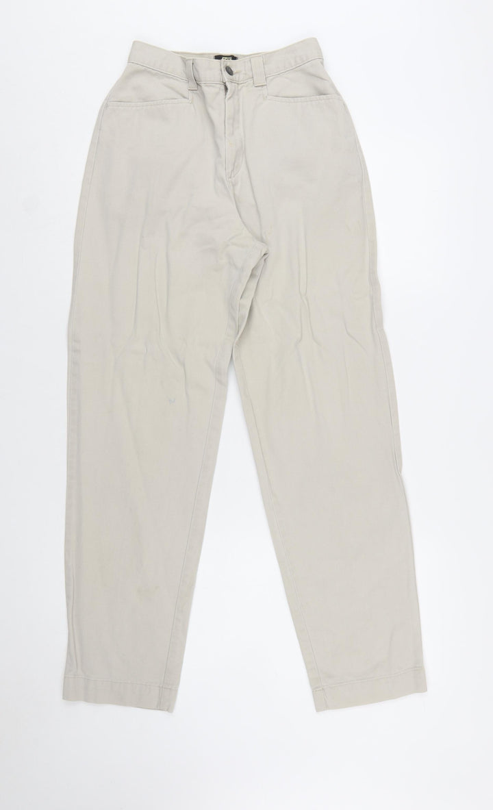 Lee Casuals Women's Beige Chino Trousers Size 4 Cotton Straight Leg