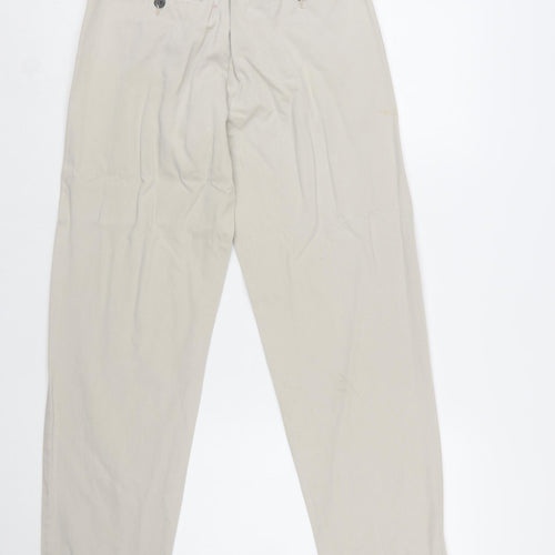 Lee Casuals Women's Beige Chino Trousers Size 4 Cotton Straight Leg