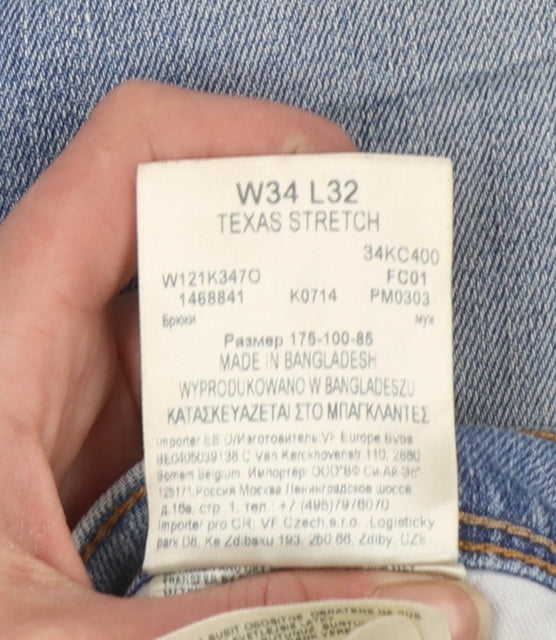 Wrangler Men's Blue Texas Stretch Straight Fit Jeans W34 L32